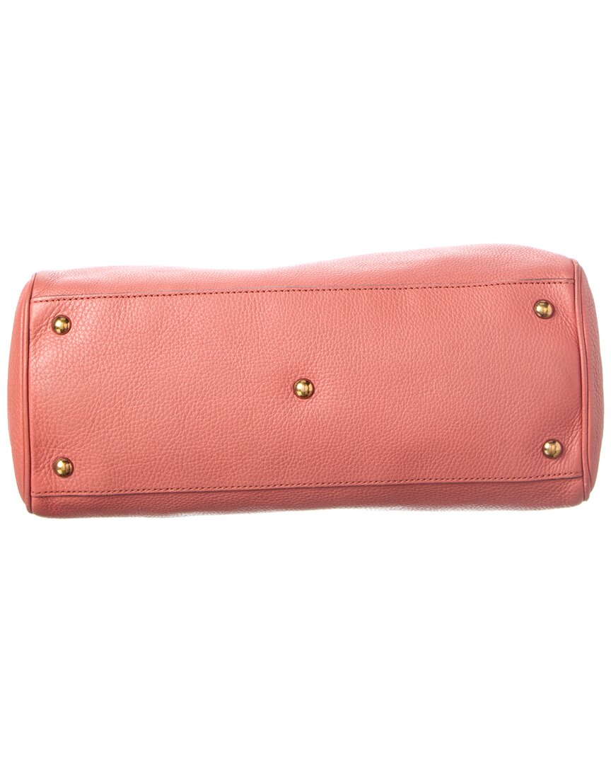 Gucci Gucci Pink Pebbled Calf Bamboo Shopper (Authentic Pre-Loved)