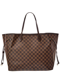 Louis Vuitton Louis Vuitton Brown Damier Ebene Canvas Neverfull Gm (Authentic Pre-Loved)
