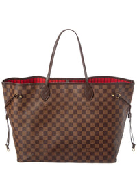Louis Vuitton Louis Vuitton Brown Damier Ebene Canvas Neverfull Gm (Authentic Pre-Loved)
