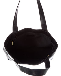 Chanel Chanel Black Lambskin Leather Coco Mark Logo Embossed Tote (Authentic Pre-Loved)