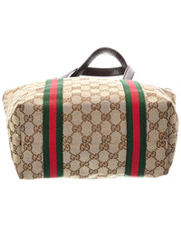 Gucci Gucci Beige Gg Canvas & Leather Jolicoeur Shopper Tote (Authentic Pre-Loved)