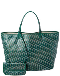 Goyard Goyard Green Goyardine Coated Canvas Saint Louis Gm (Authentic Pre-Loved)