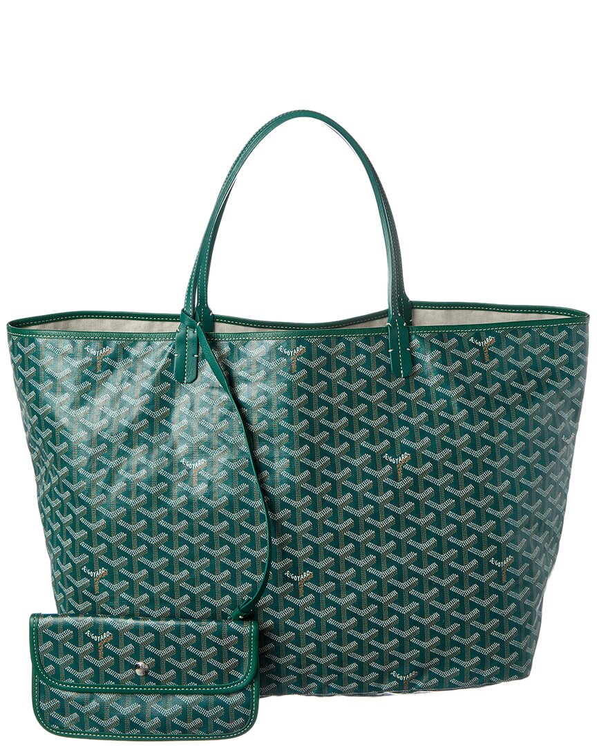Goyard Goyard Green Goyardine Coated Canvas Saint Louis Gm (Authentic Pre-Loved)