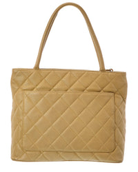 Chanel Chanel Beige Caviar Leather Medallion Tote (Authentic Pre-Loved)