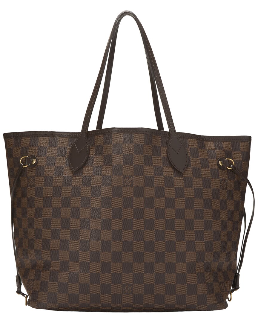 Louis Vuitton Louis Vuitton Brown Damier Ebene Canvas Neverfull Mm (Authentic Pre-Loved)