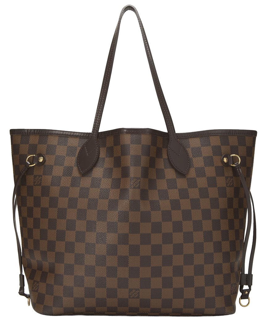 Louis Vuitton Louis Vuitton Brown Damier Ebene Canvas Neverfull Mm (Authentic Pre-Loved)