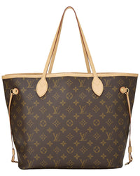 Louis Vuitton Louis Vuitton Brown Monogram Canvas Neverfull Mm (Authentic Pre-Loved)