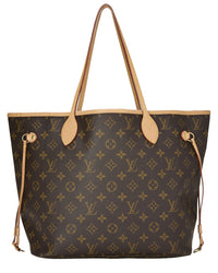 Louis Vuitton Louis Vuitton Brown Monogram Canvas Neverfull Mm (Authentic Pre-Loved)