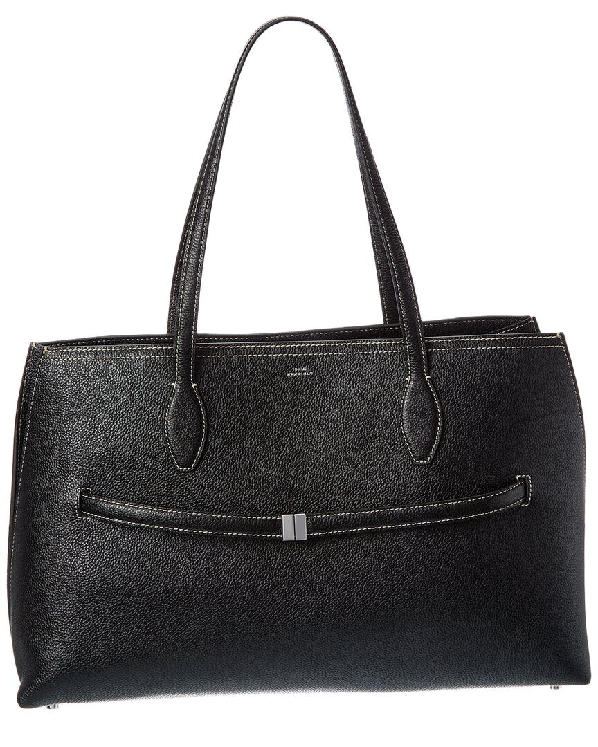 TOTEME Toteme Logo Leather Tote