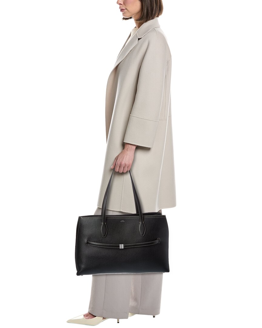 TOTEME Toteme Logo Leather Tote