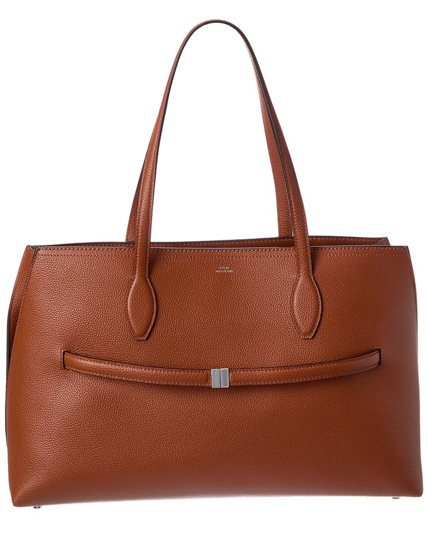 TOTEME Toteme Logo Leather Tote