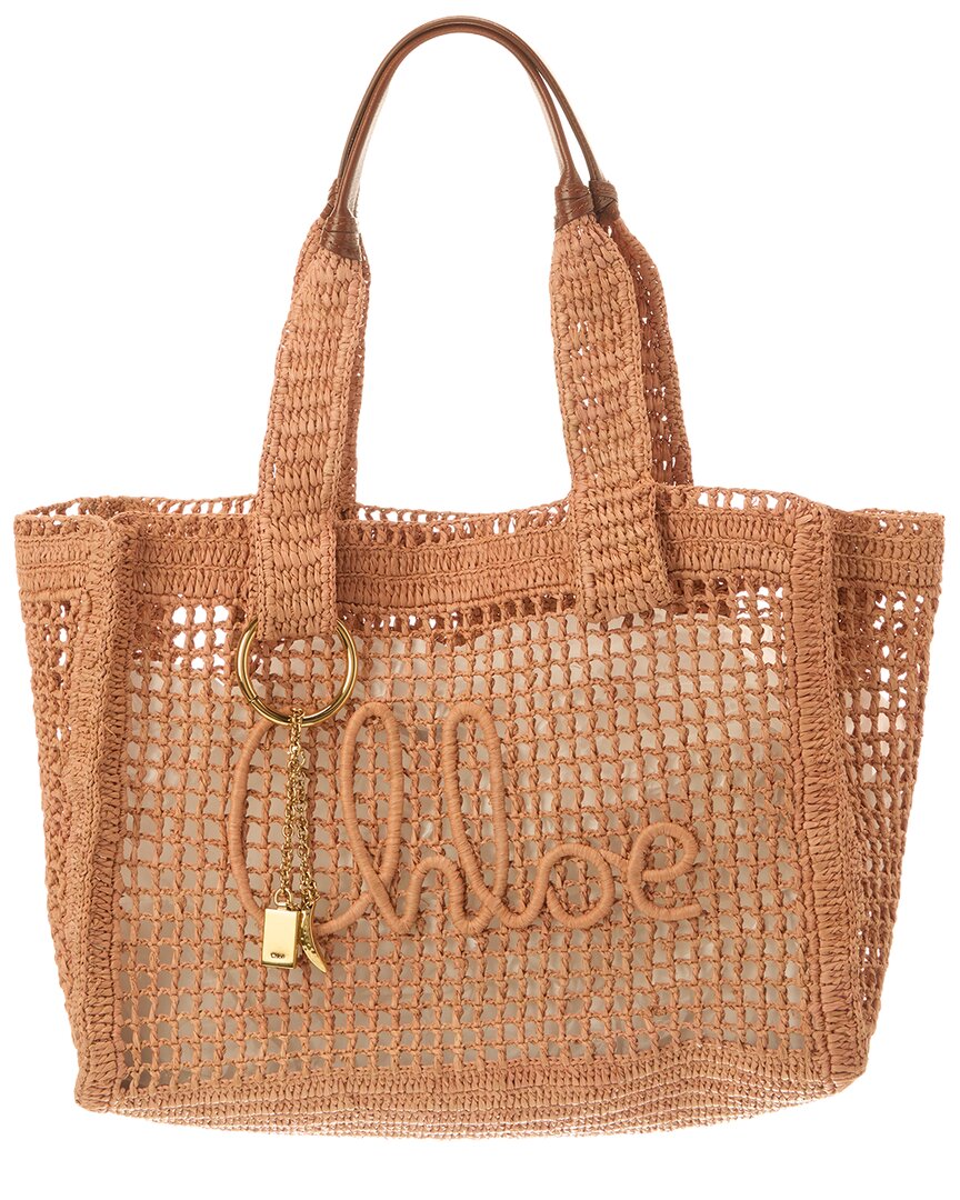 Chloé Chloé East-West Raffia Tote
