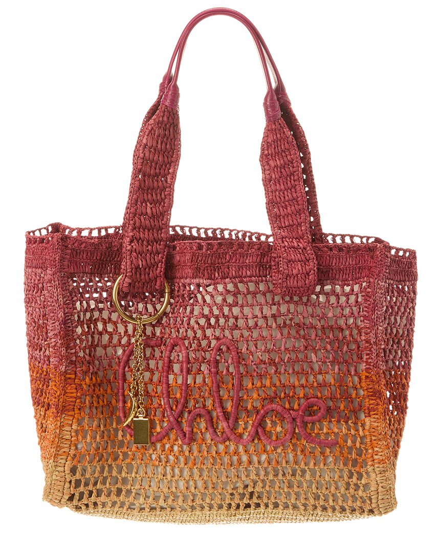 Chloé Chloé East-West Raffia Tote