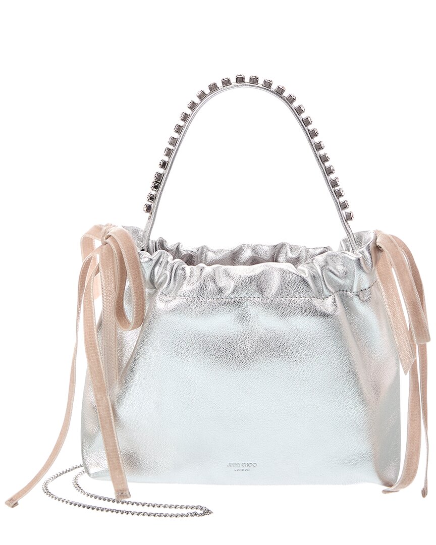 Jimmy Choo Drawstring Mini Leather Tote