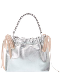 Jimmy Choo Drawstring Mini Leather Tote