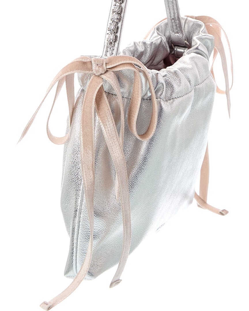 Jimmy Choo Drawstring Mini Leather Tote