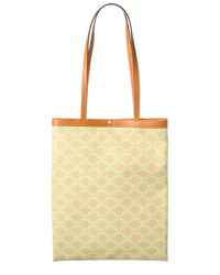 CELINE Celine Triomphe Medium Canvas & Leather Tote