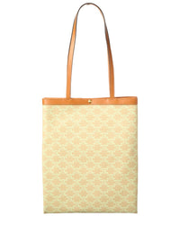 CELINE Celine Triomphe Medium Canvas & Leather Tote