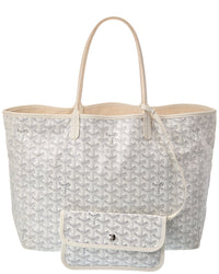 Goyard Goyard White Goyardine Canvas Saint Louis Pm (Authentic Pre-Loved)