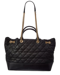 Chanel Chanel Black Quilted Caviar Leather Globe Trotter Shopping Tote (Authentic