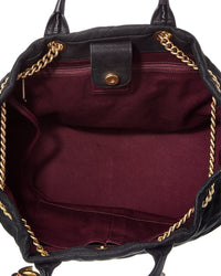 Chanel Chanel Black Quilted Caviar Leather Globe Trotter Shopping Tote (Authentic