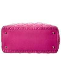 Dior Dior Pink Lambskin Leather Cannage Medium Lady Dior (Authentic Pre-Loved)