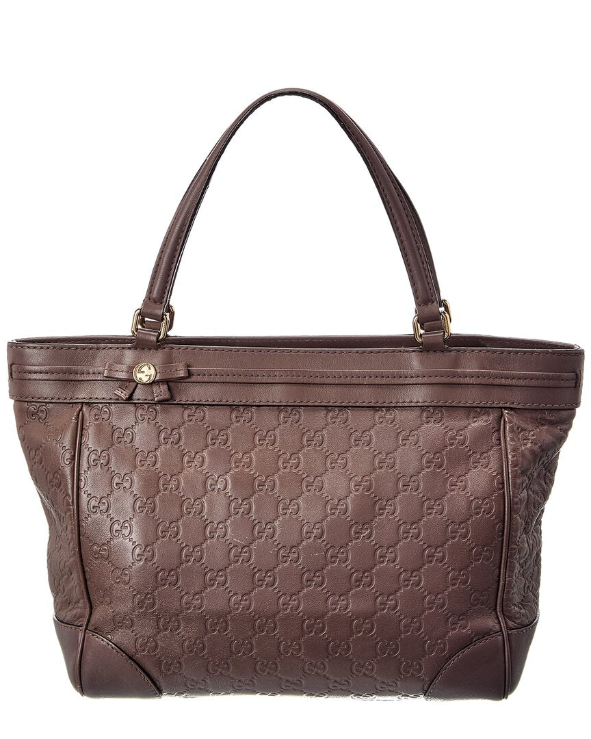 Gucci Gucci Pink Guccissima Calf Leather Mayfair Tote 257061 (Authentic Pre-Loved)