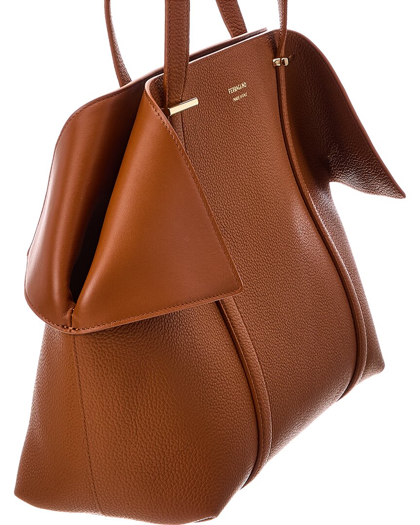 Ferragamo Ferragamo Logo Leather Tote