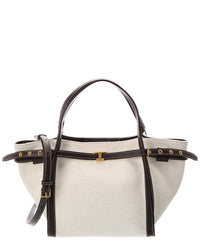 TOD's Tod's Logo Small Canvas & Leather Tote