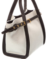 TOD's Tod's Logo Small Canvas & Leather Tote