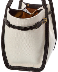 Tod's Logo Medium Canvas & Leather Tote