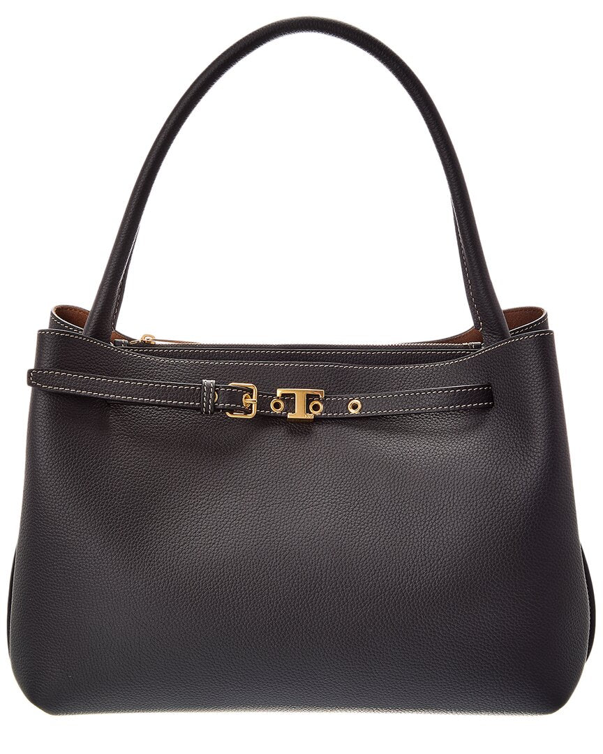 Tod's Logo Small Leather Tote