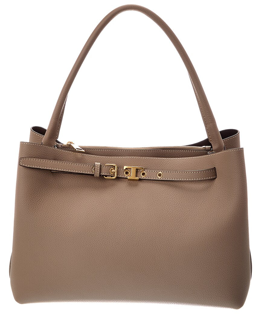 Tod's Logo Small Leather Tote