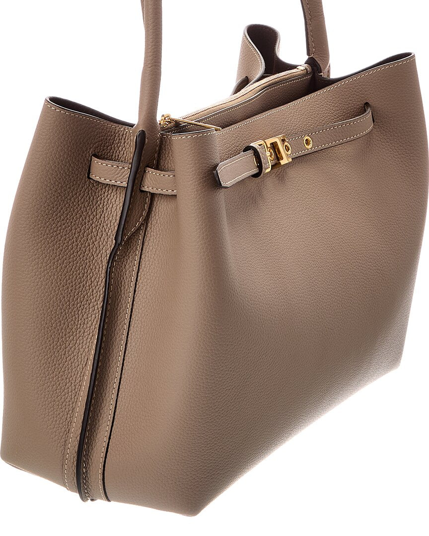 Tod's Logo Small Leather Tote