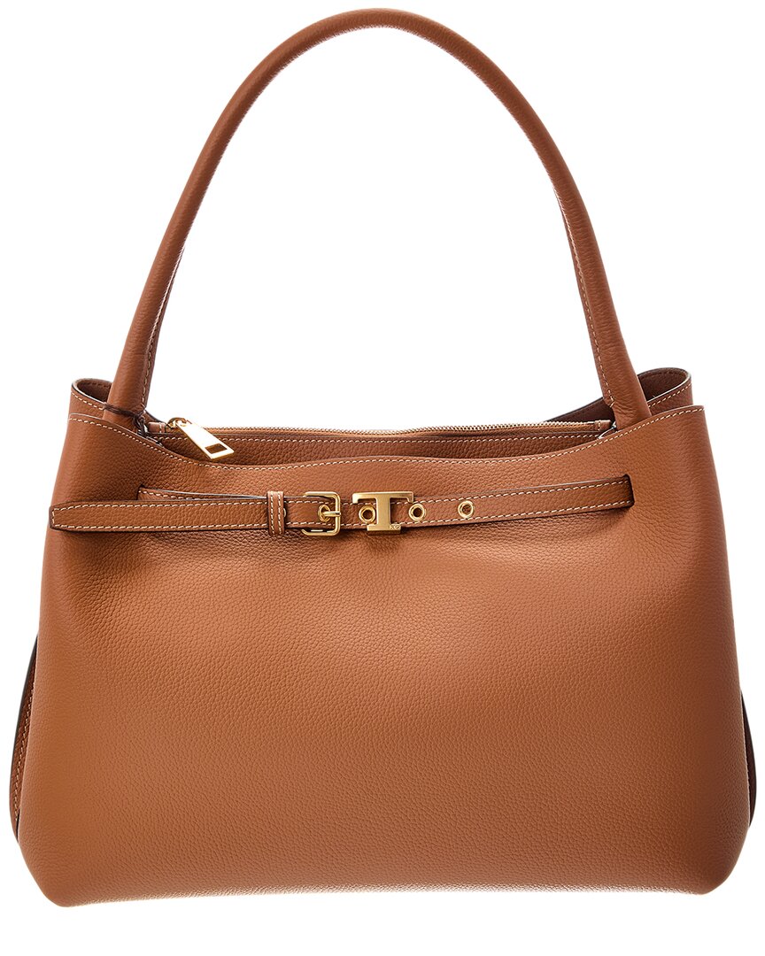 Tod's Logo Small Leather Tote