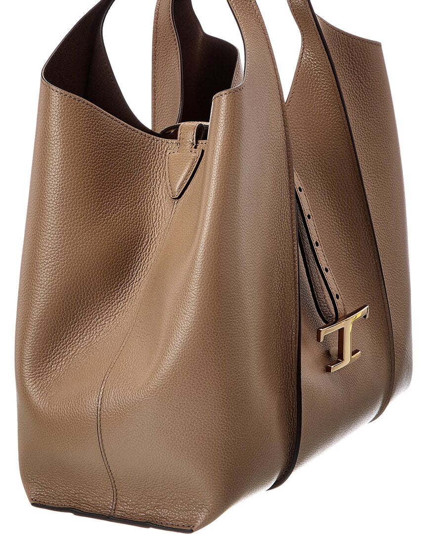TOD's Tod's T Timeless Medium Leather Tote