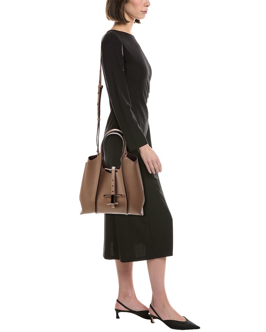 Tod's T Timeless Mini Leather Tote