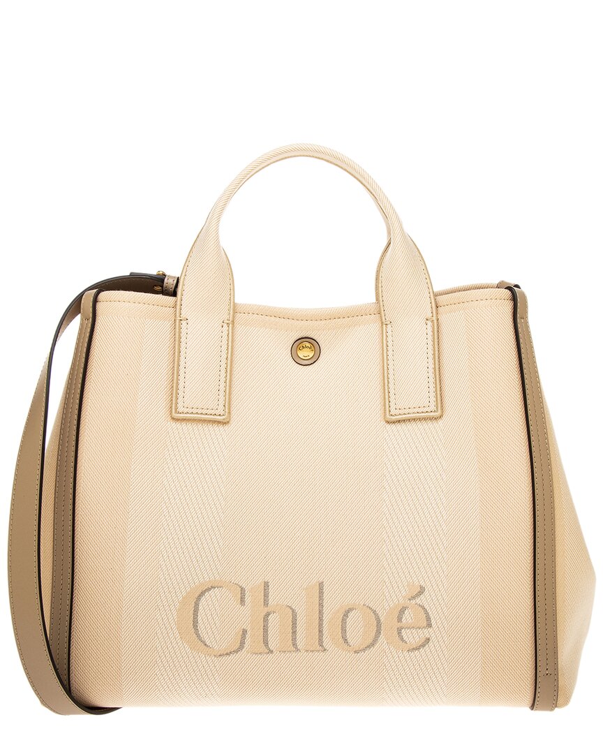 Chloé Chloe Carry Canvas & Leather Tote
