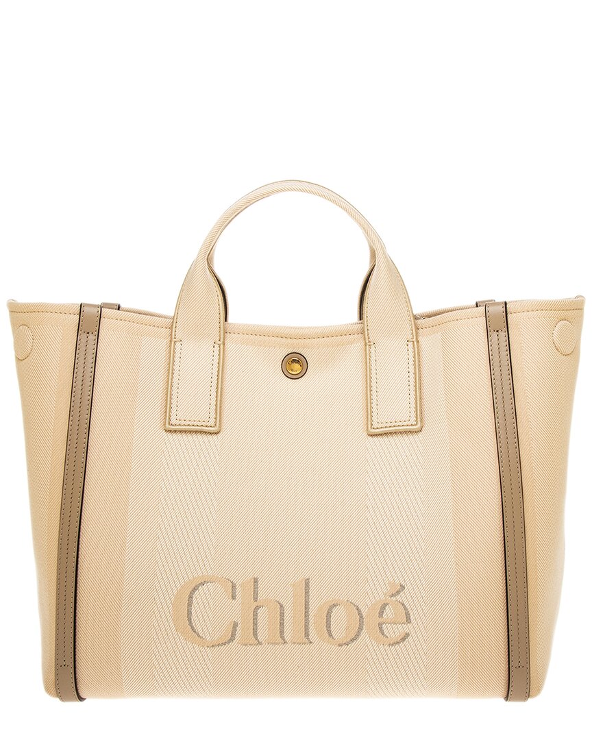Chloé Chloe Carry Canvas & Leather Tote