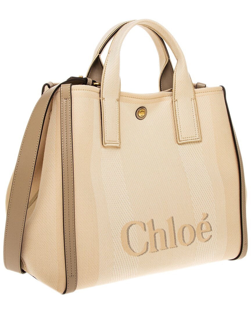 Chloé Chloe Carry Canvas & Leather Tote