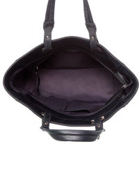 Pre-Owned Chanel Black Quilted Leather Paris Biarritz Tote Ginpaku Handmade Bag (Authentic