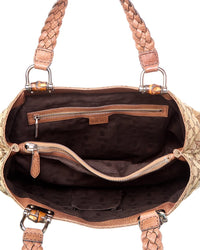 Pre-Owned Gucci Brown Gg Canvas Medium Bamboo Bar Tote (Authentic Pre-Loved)