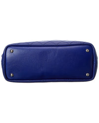 Pre-Owned Chanel Blue Quilted Leather Ginpaku Handmade Bag (Authentic Pre-Loved)