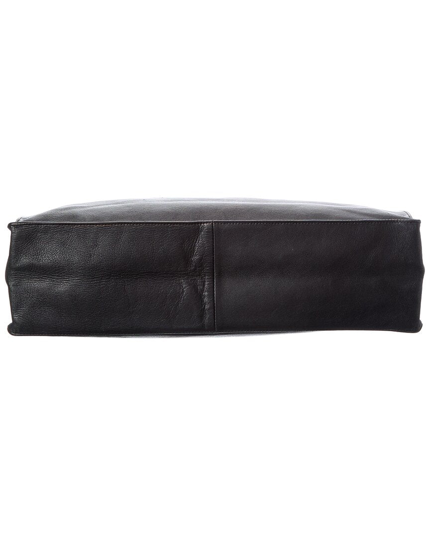 Pre-Owned Chanel Black Lambskin Leather Shoulder Tote (Authentic Pre-Loved)