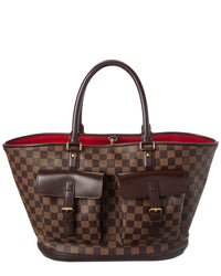 Louis Vuitton Louis Vuitton Brown Damier Ebene Coated Canvas Manosque Gm (Authentic Pre-Loved)