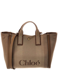 Chloé Chloé Leather Medium Canvas Tote
