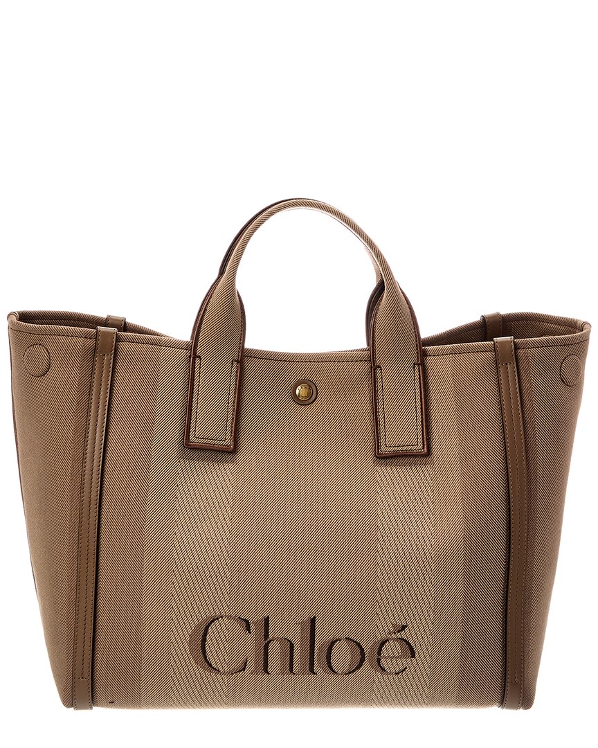 Chloé Chloé Leather Medium Canvas Tote