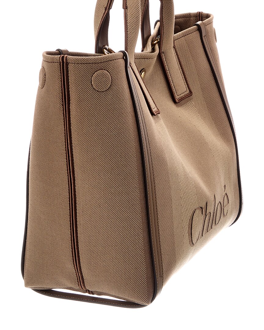 Chloé Chloé Leather Medium Canvas Tote