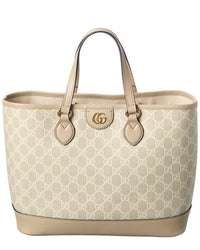 Gucci Dnu Inv Gucci Ophidia Small Gg Supreme Canvas & Leather Tote