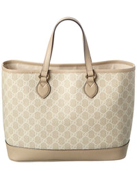 Gucci Dnu Inv Gucci Ophidia Small Gg Supreme Canvas & Leather Tote